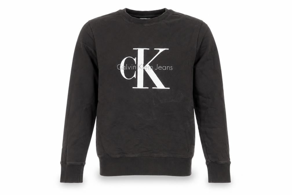 Calvin Klein Jeans Men’s Black S CK Logo Graphic Pullover Sweatshirt