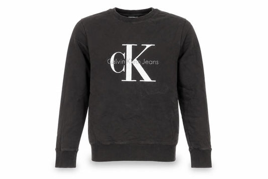 Calvin Klein Jeans Men’s Black S CK Logo Graphic Pullover Sweatshirt