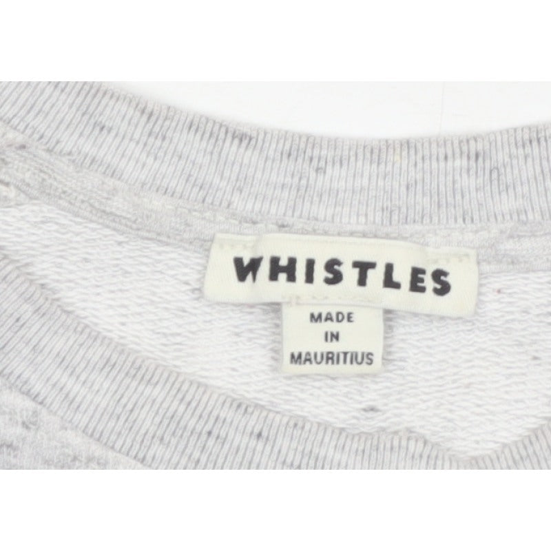 Whistles Women’s Grey S C’est La Vie Embroidered Pullover Sweatshirt