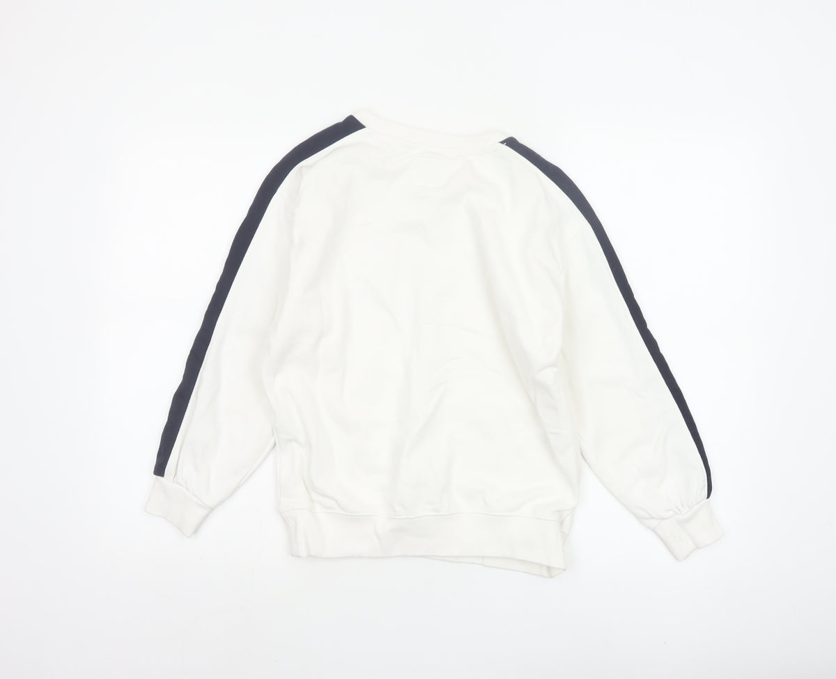 Zara Boys Ivory USA Graphic Print Pullover Sweatshirt Age 10 Years