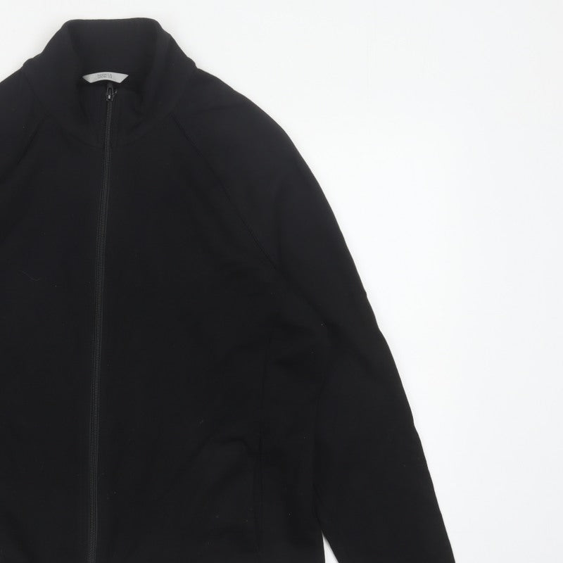 Marks and Spencer Women's Black UK 16 Basic Full Zip Stretch Jacket
