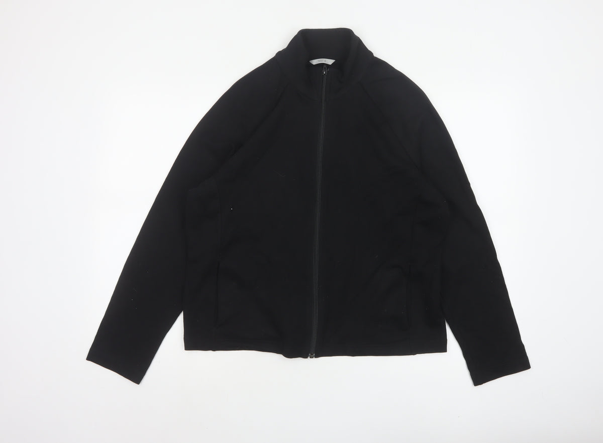 Marks and Spencer Women's Black UK 16 Basic Full Zip Stretch Jacket