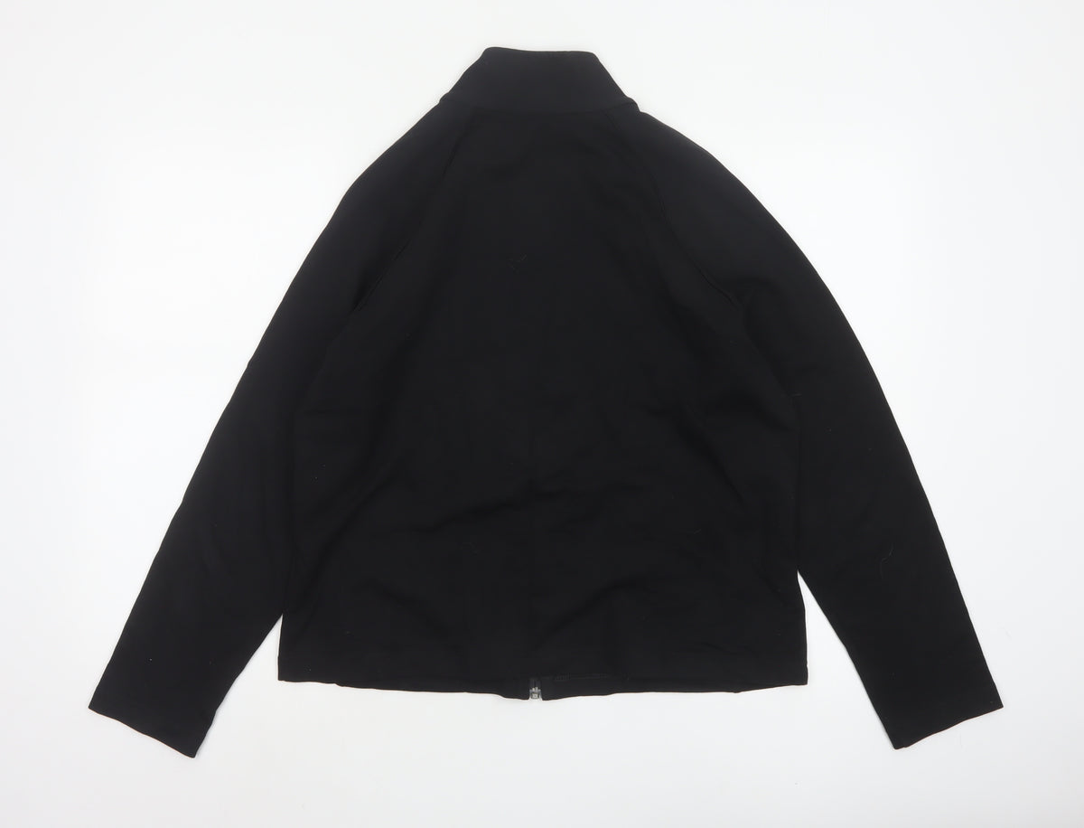 Marks and Spencer Women's Black UK 16 Basic Full Zip Stretch Jacket