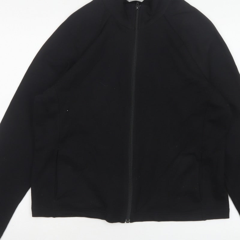 Marks and Spencer Women's Black UK 16 Basic Full Zip Stretch Jacket