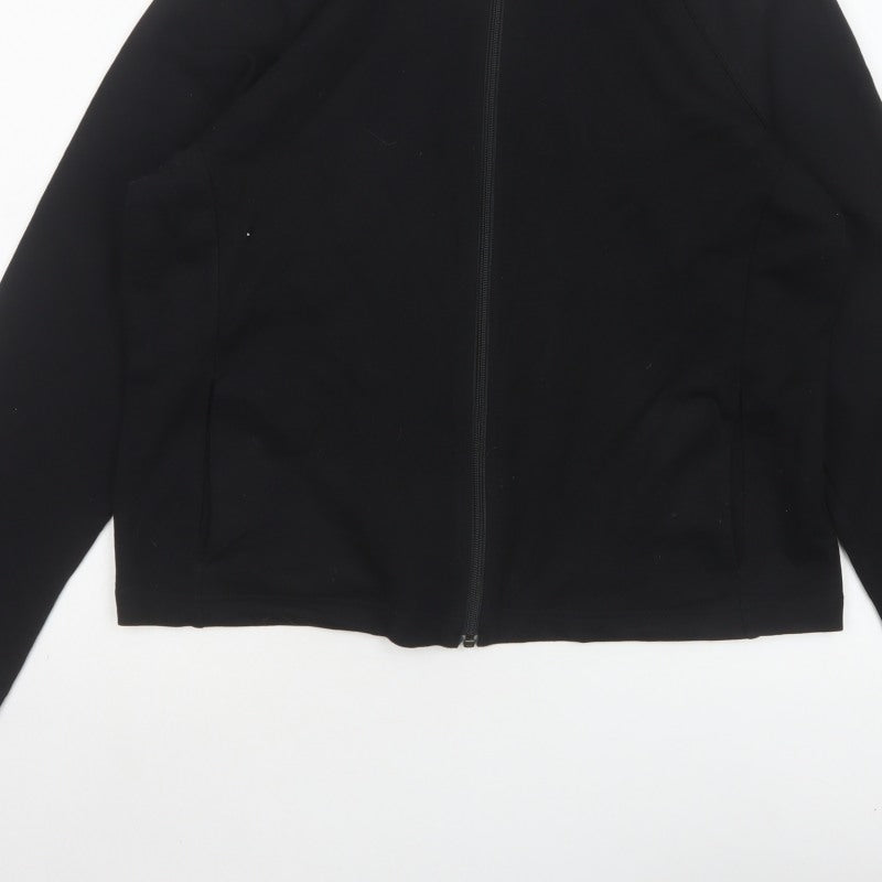 Marks and Spencer Women's Black UK 16 Basic Full Zip Stretch Jacket