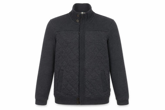 Ted Baker Men’s Grey M Quilted Cotton Blend Zip Jacket
