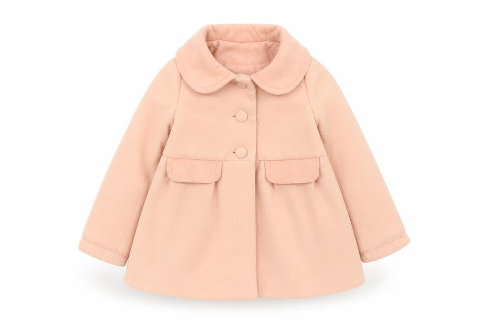 Cupcakes and Cashmere Girls Pink 3-4 Years Button Front Collared Coat