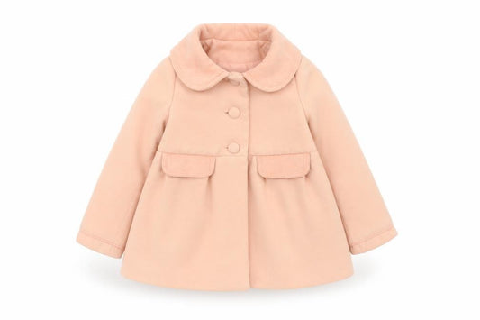Cupcakes and Cashmere Girls Pink 3-4 Years Button Front Collared Coat