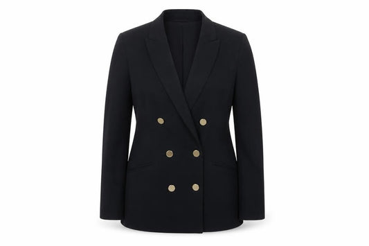 Marks & Spencer Women’s Black UK 8 Double-Breasted Gold Button Blazer