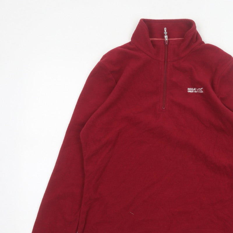 Regatta Women Red UK 10 1/4 Zip Fleece Pullover Sweatshirt