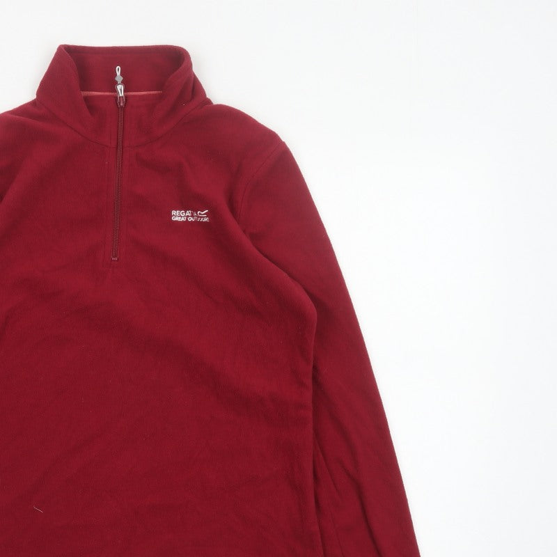 Regatta Women Red UK 10 1/4 Zip Fleece Pullover Sweatshirt