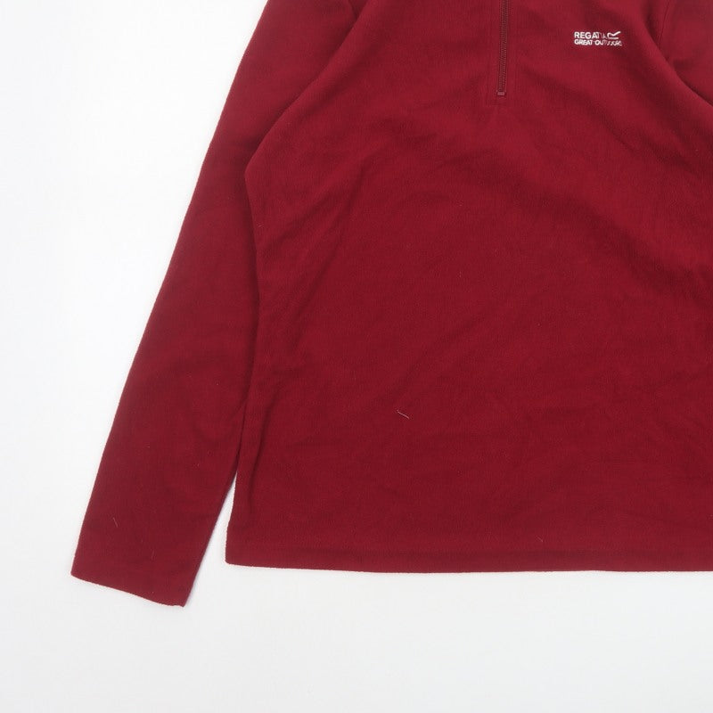 Regatta Women Red UK 10 1/4 Zip Fleece Pullover Sweatshirt