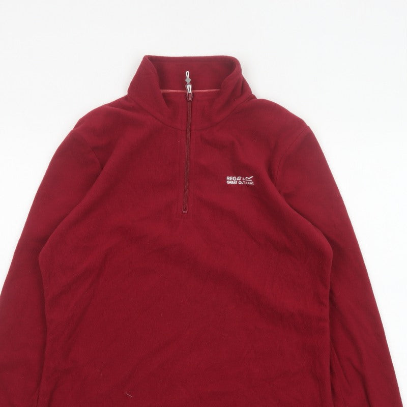 Regatta Women Red UK 10 1/4 Zip Fleece Pullover Sweatshirt