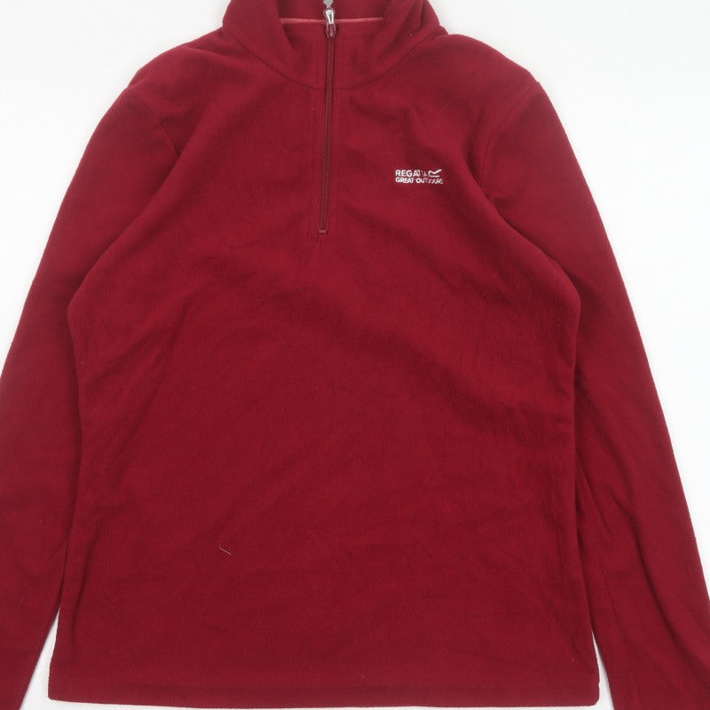 Regatta Women Red UK 10 1/4 Zip Fleece Pullover Sweatshirt