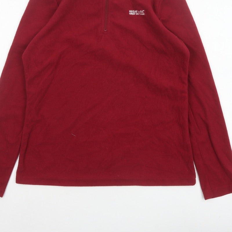 Regatta Women Red UK 10 1/4 Zip Fleece Pullover Sweatshirt