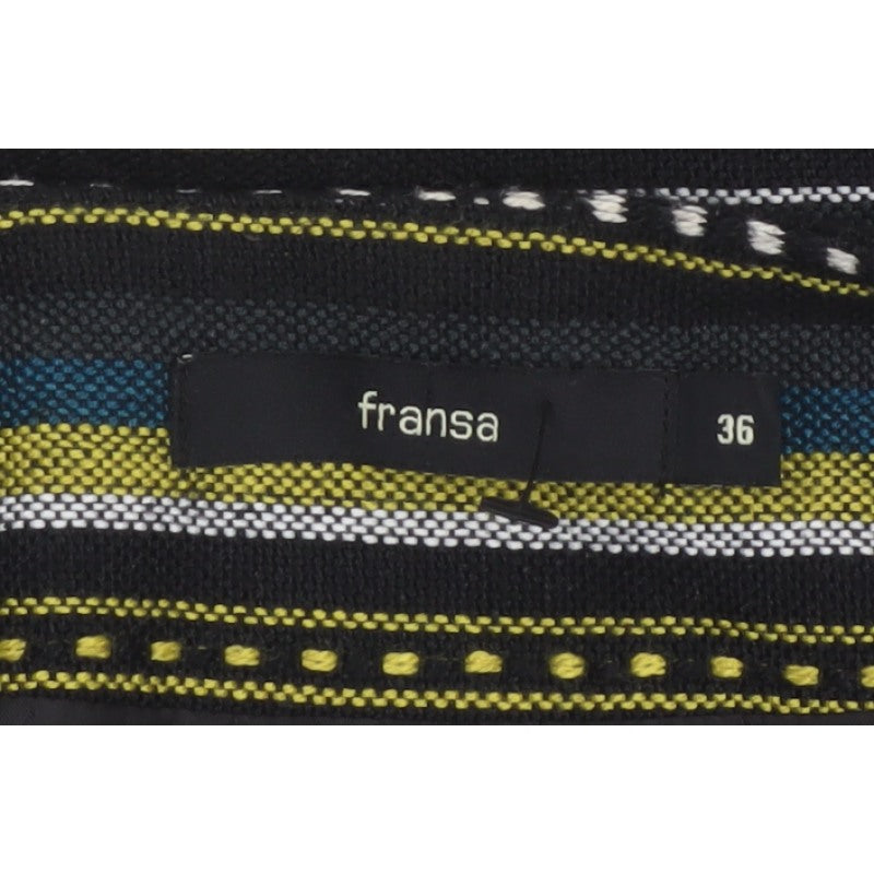 Fransa Women’s Multicoloured Stripe Zip Jacket UK 8 Short Lined