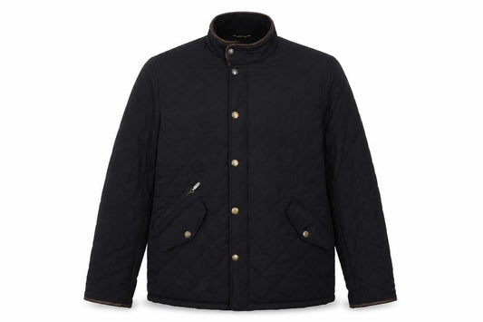 Barbour Men’s Black XL Quilted Padded Stand Collar Jacket
