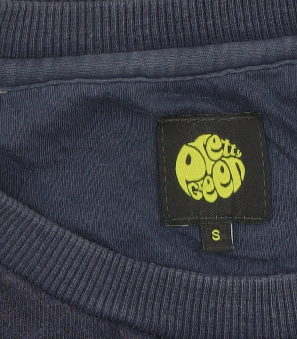 Deus Ex Machina Men’s Blue Speckled Logo Crew Neck Sweatshirt S