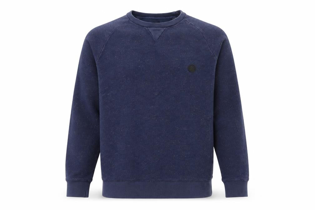 Deus Ex Machina Men’s Blue Speckled Logo Crew Neck Sweatshirt S
