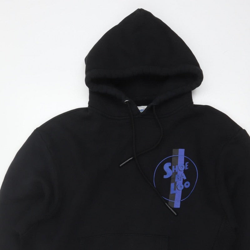 Shoe Ba Loo Women’s Black M Pullover Hoodie Blue Logo 100% Cotton