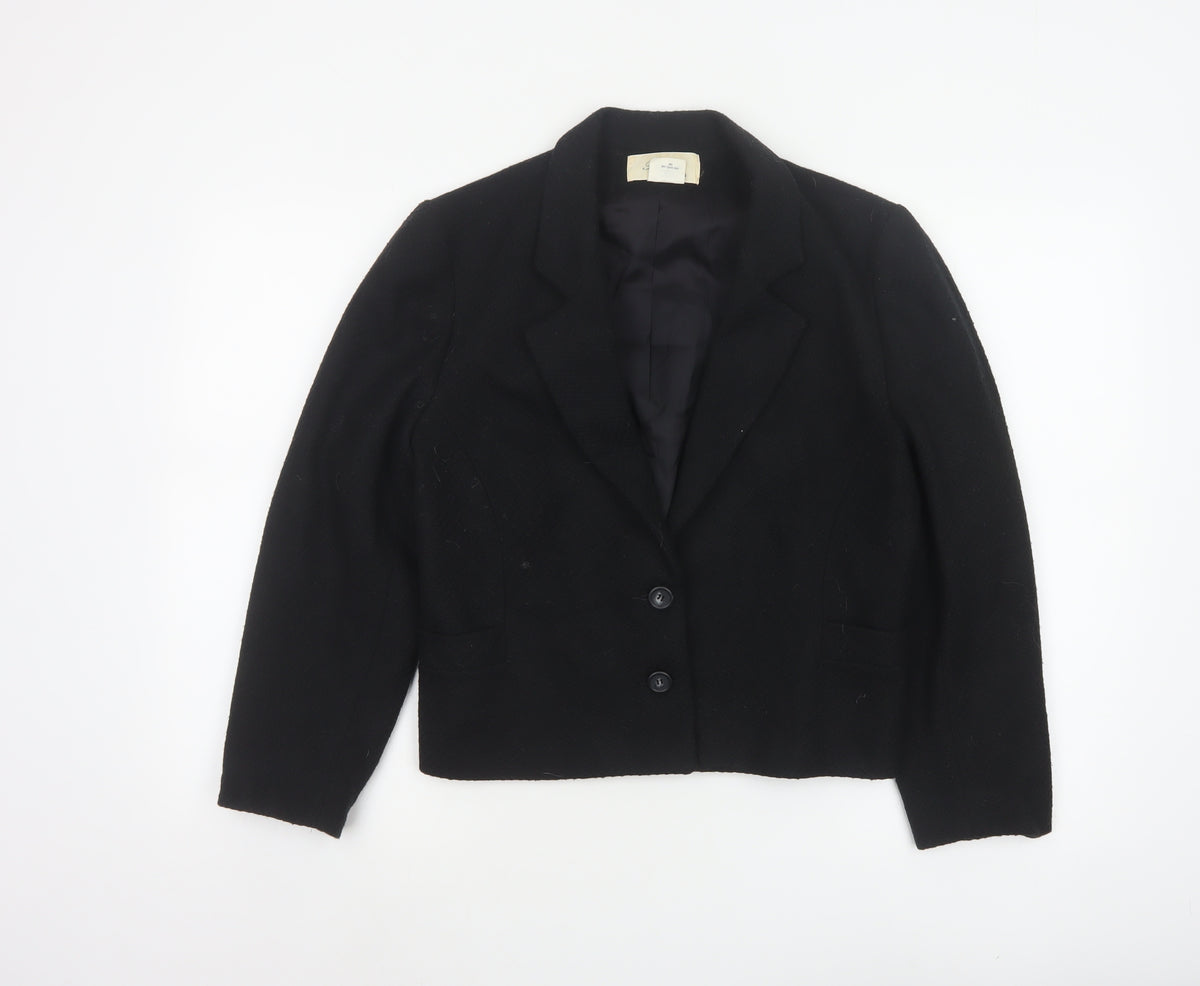 Blake Petites Women’s Black UK 12 Wool Blend Tailored Blazer Jacket