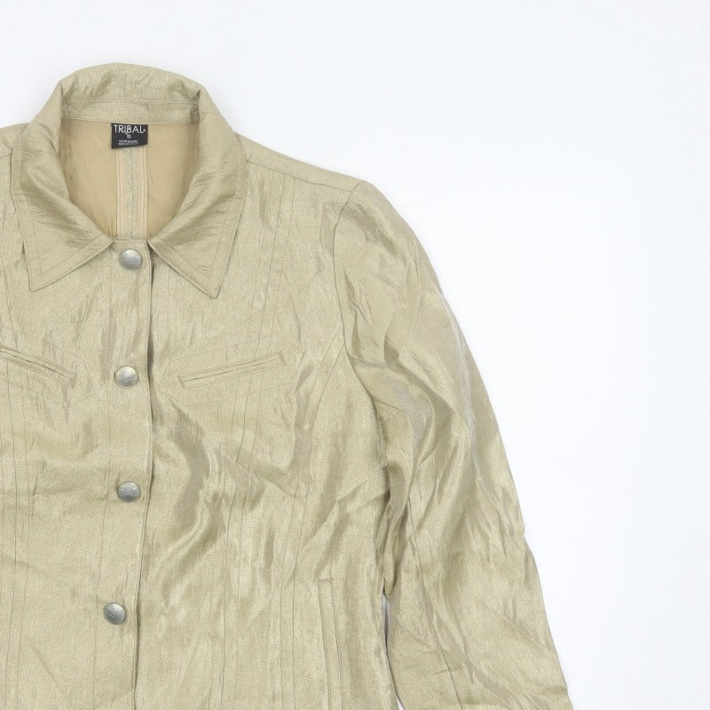 Tribal Women’s Beige Size 10 Tailored Lined Five Button Blazer