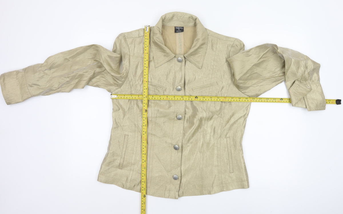 Tribal Women’s Beige Size 10 Tailored Lined Five Button Blazer