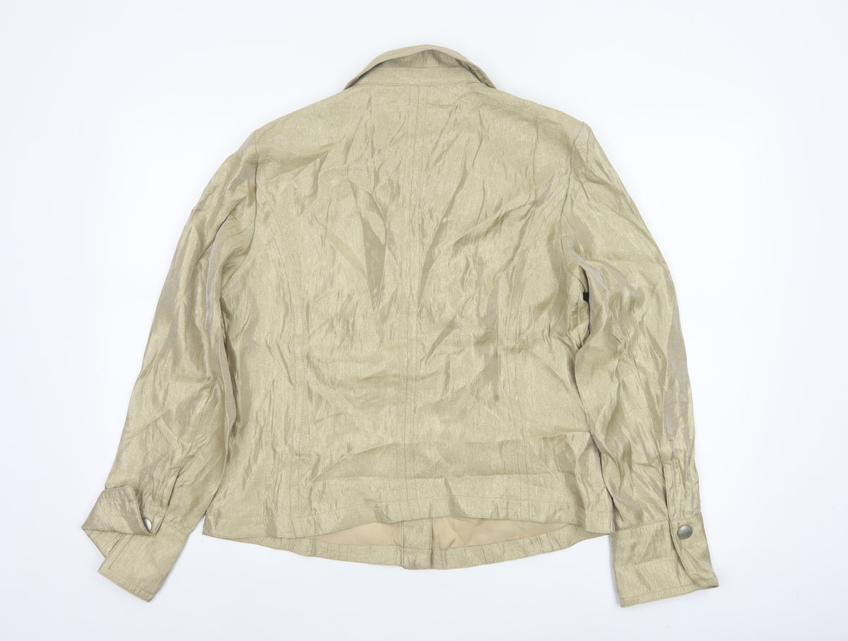 Tribal Women’s Beige Size 10 Tailored Lined Five Button Blazer