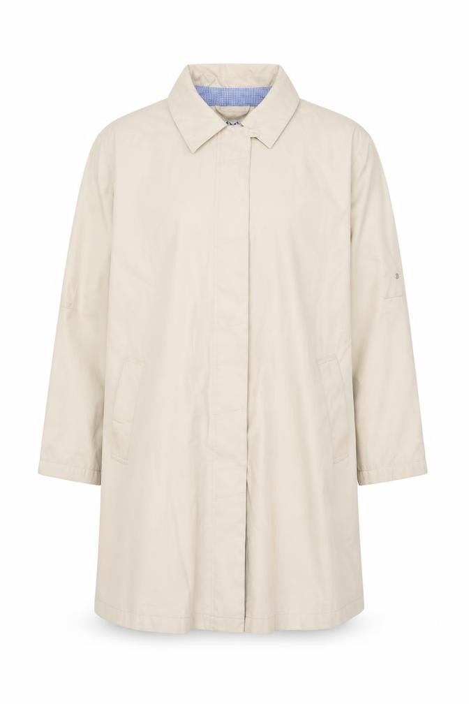 Navy Blue Mens Beige XL Long Rain Coat Concealed Zip Lightweight