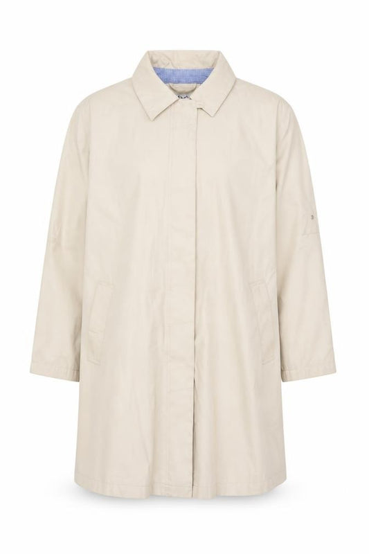 Navy Blue Mens Beige XL Long Rain Coat Concealed Zip Lightweight