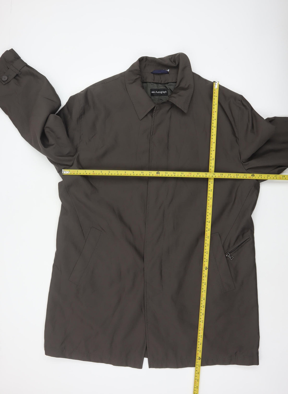 Marks & Spencer Autograph Men's Grey XL Water Resistant Rain Coat