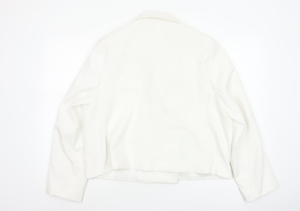 Primark Women’s Ivory UK 20 Double Breasted Gold Button Blazer