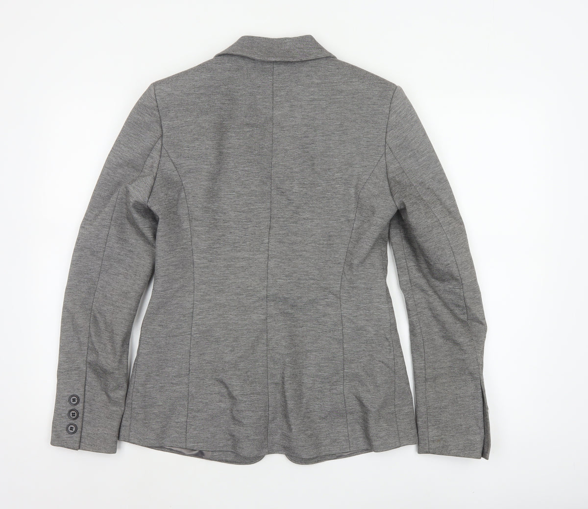 Marks and Spencer Women Grey Size 8 Tailored Stretch Blazer