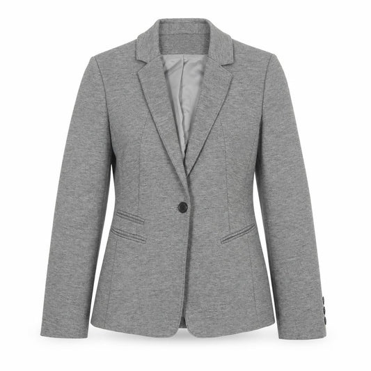 Marks and Spencer Women Grey Size 8 Tailored Stretch Blazer