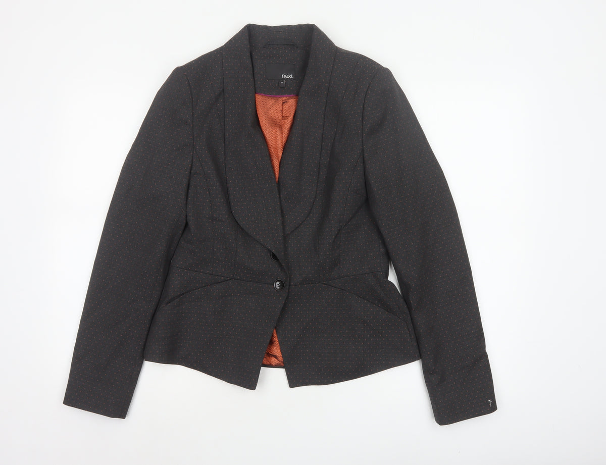 Next Women’s Black Size 10 Polka Dot Tailored Blazer Jacket