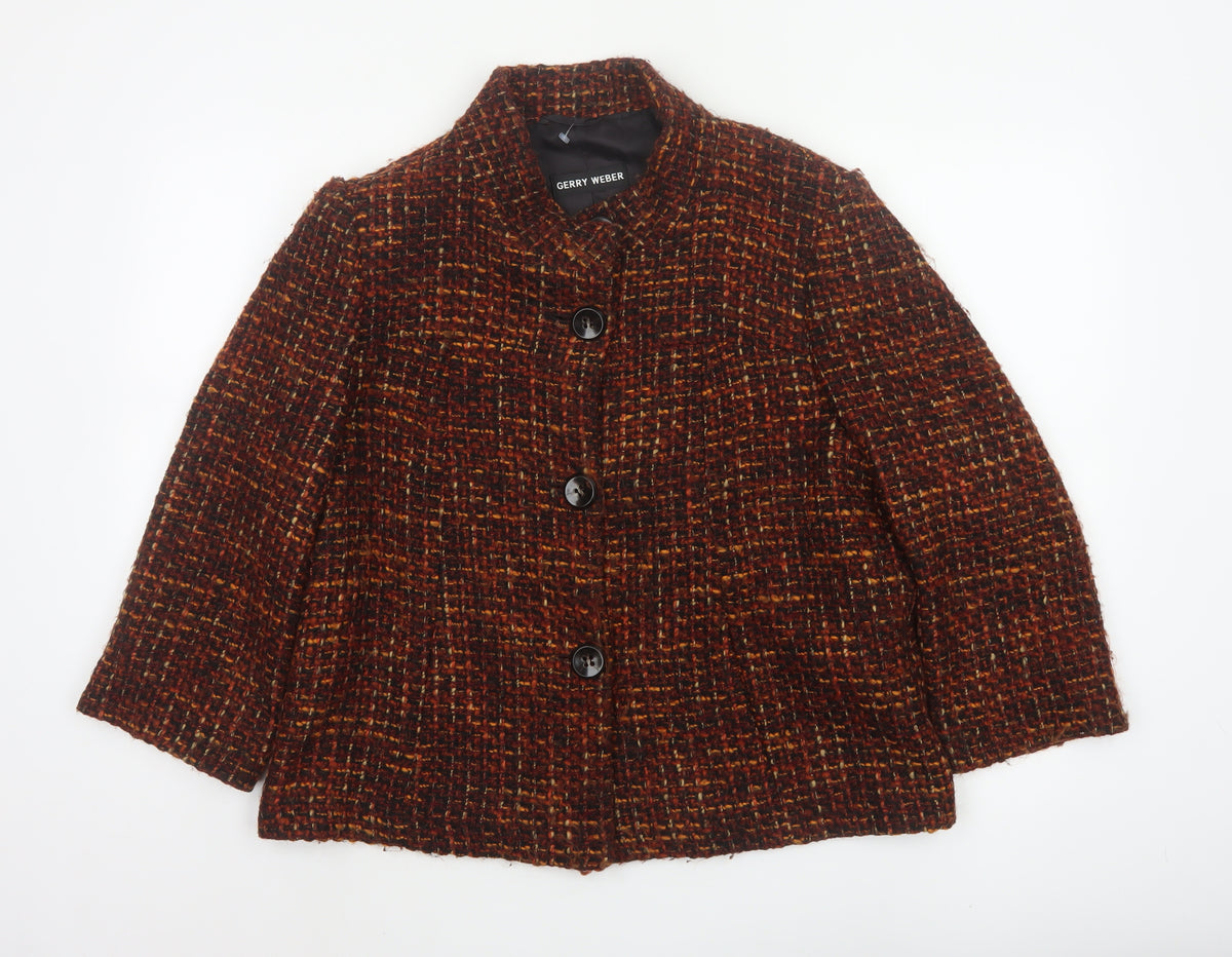 Gerry Weber Womens Multicoloured UK 16 Tweed Basic Jacket