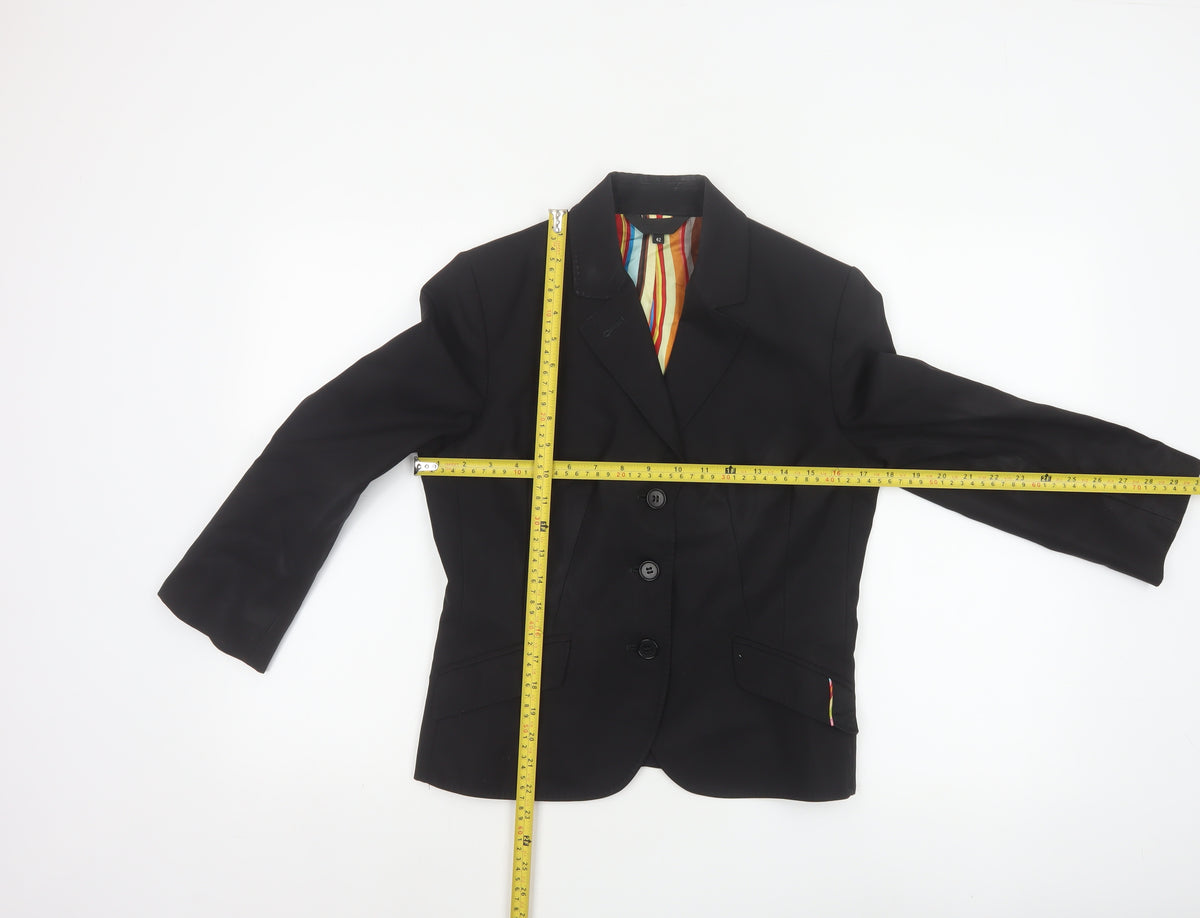 Paul Smith Women’s Black Blazer UK 14 Single-Breasted Lined