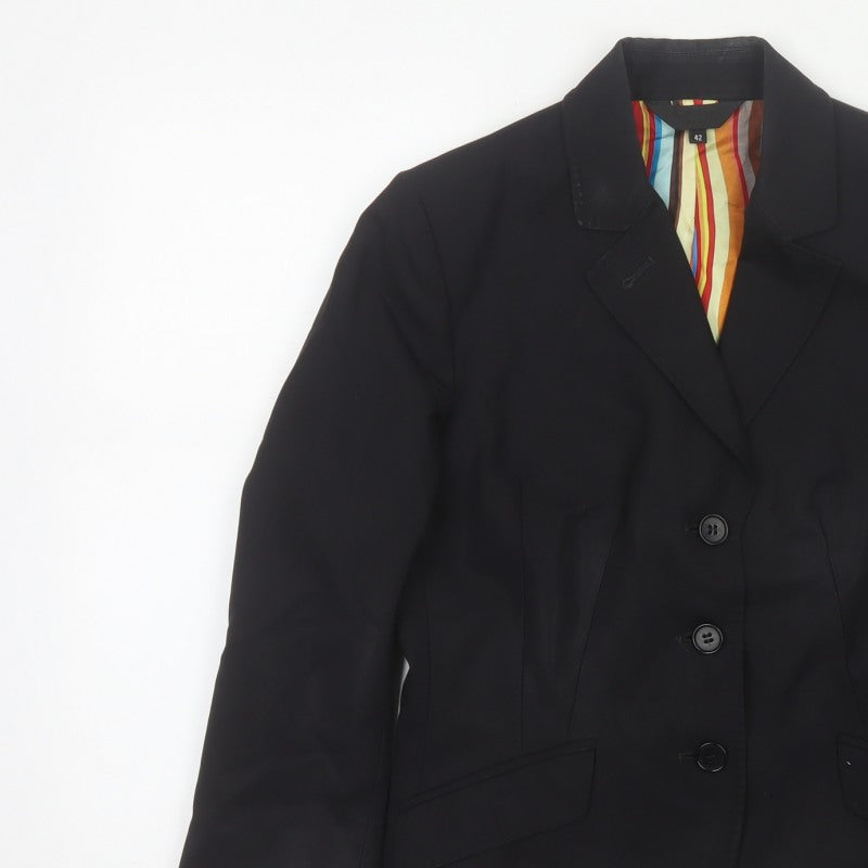 Paul Smith Women’s Black Blazer UK 14 Single-Breasted Lined