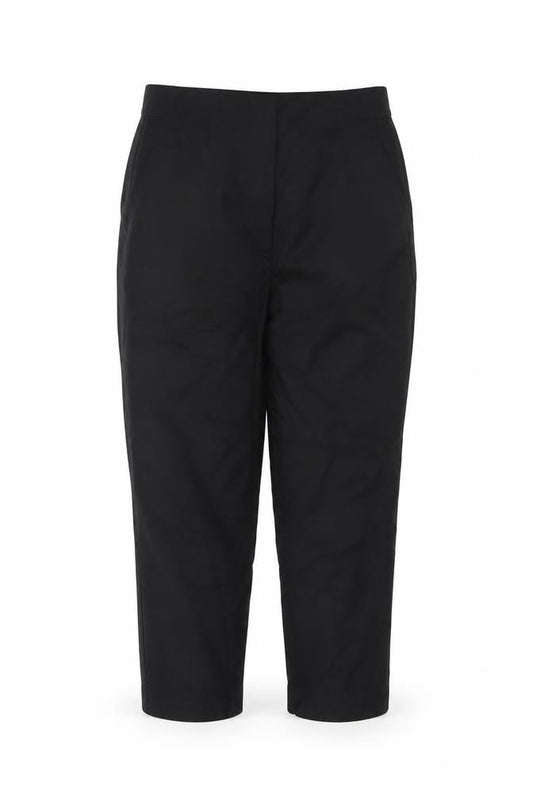 Marks and Spencer Women Black UK 12 High Rise Tapered Trousers