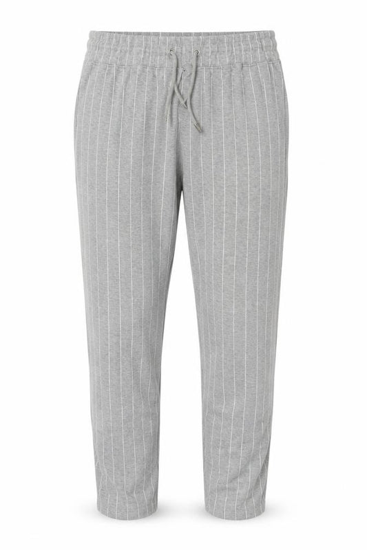 Topman Men Grey Pinstripe Drawstring Jogger Trousers Size M