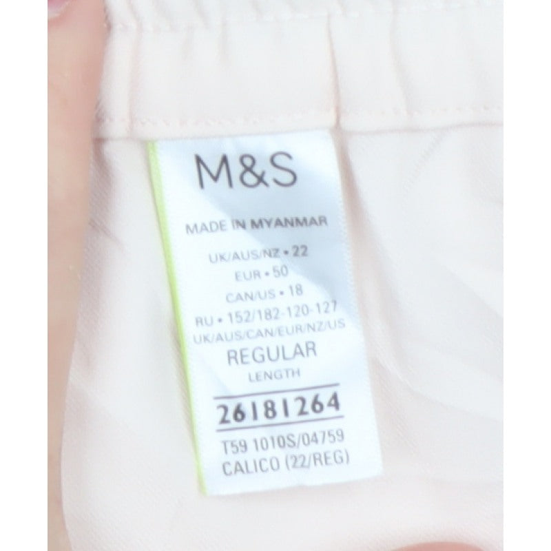Marks & Spencer Women Pink UK 22 Cargo Midi Drawstring Skirt