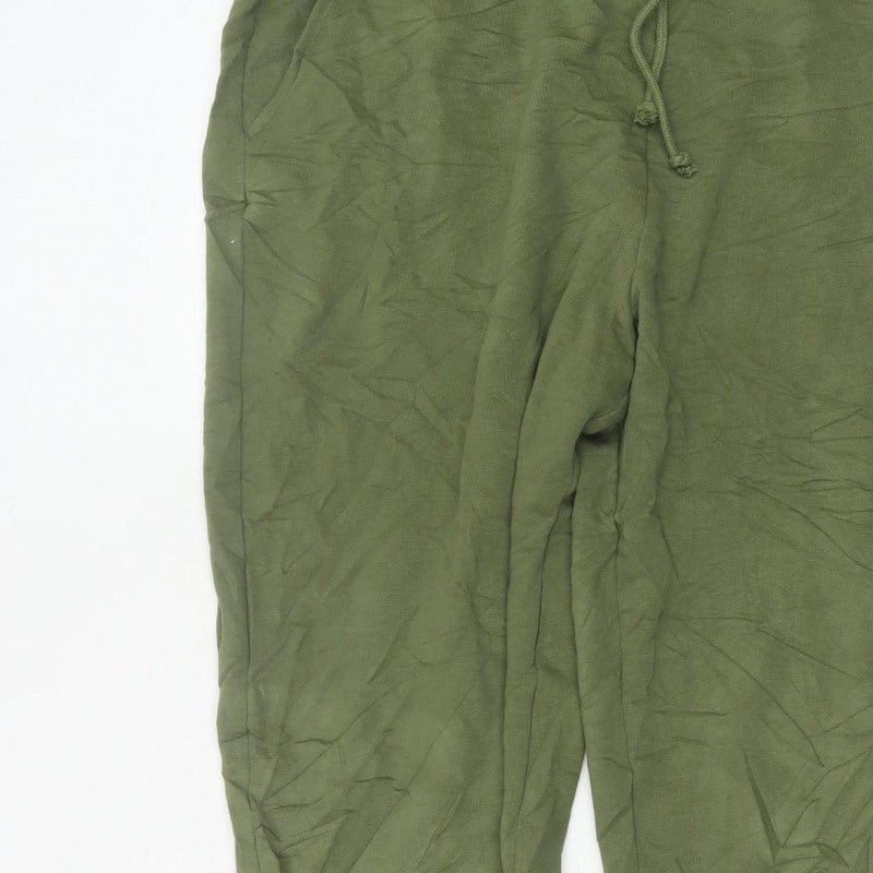Marks and Spencer Women's Green Size 18 Long Jogger Trousers