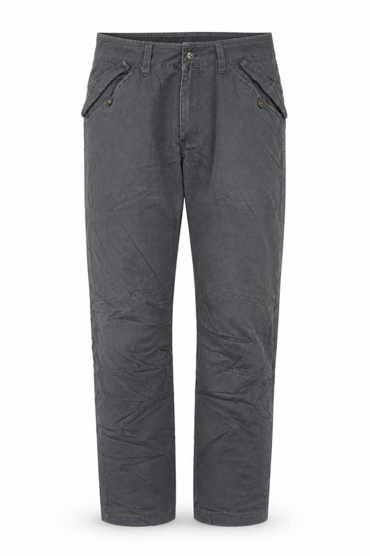 Bench. Men's Grey 32W 32L Cotton Straight Casual Trousers
