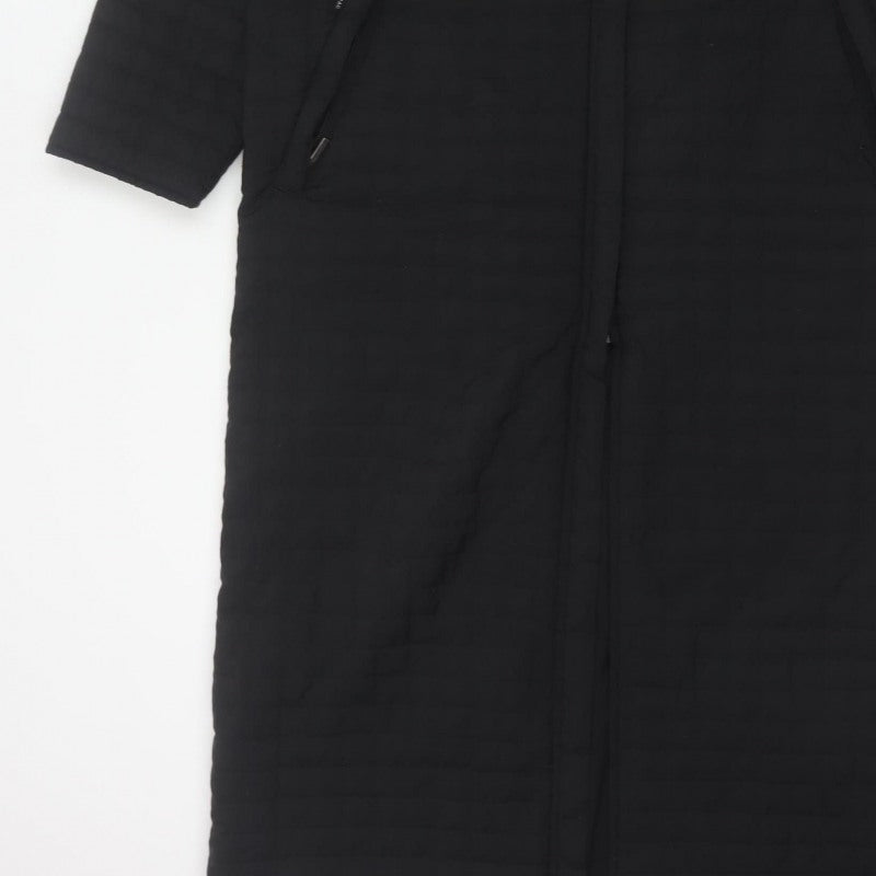 Dannimac Women’s Black M Long Puffer Coat Quilted Zip