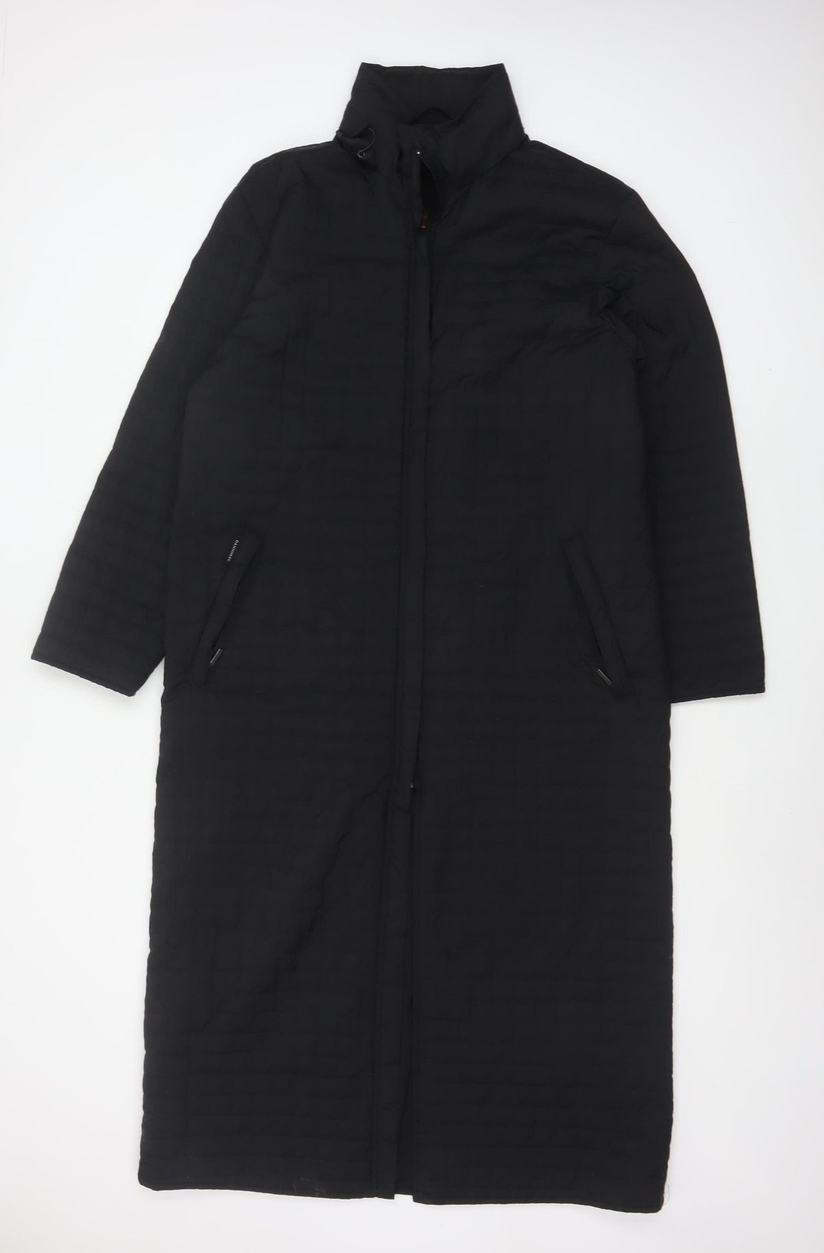 Dannimac Women’s Black M Long Puffer Coat Quilted Zip