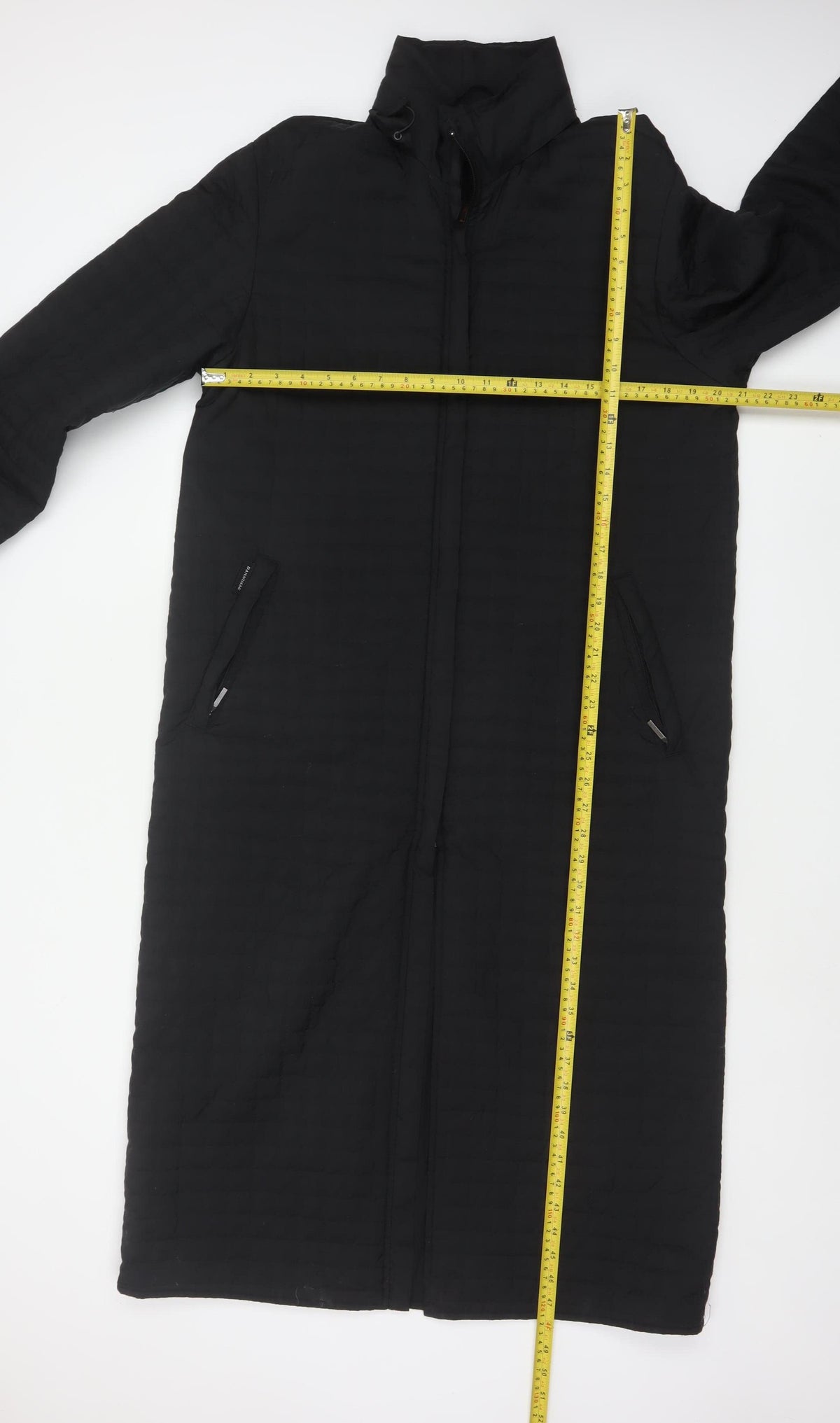 Dannimac Women’s Black M Long Puffer Coat Quilted Zip