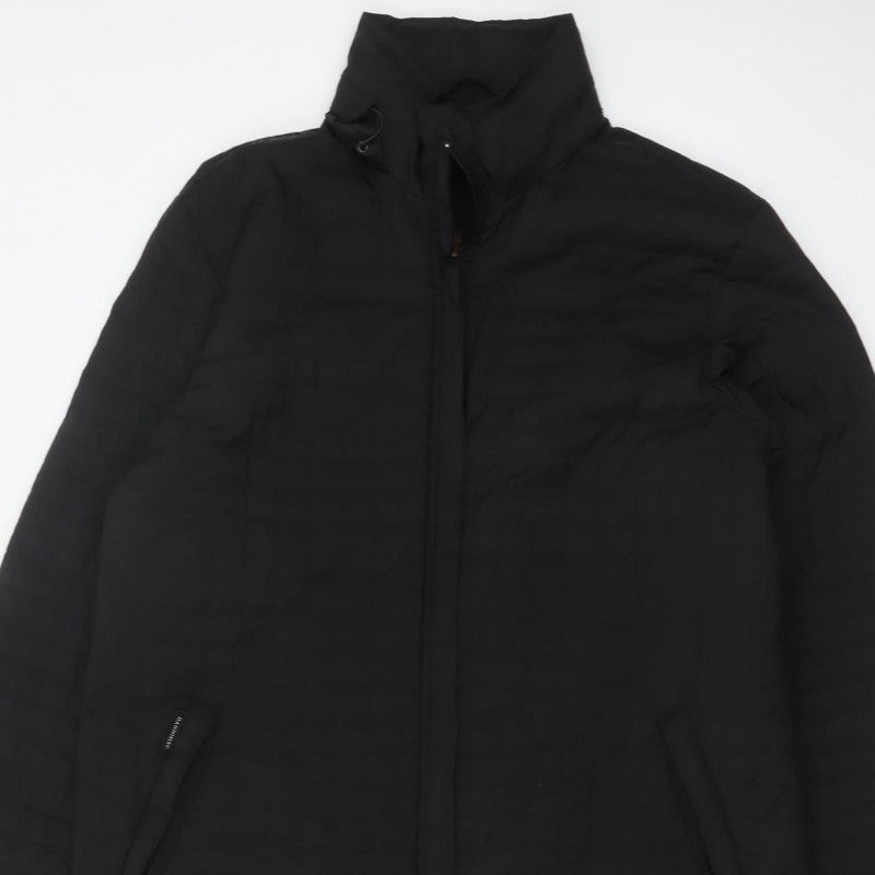 Dannimac Women’s Black M Long Puffer Coat Quilted Zip