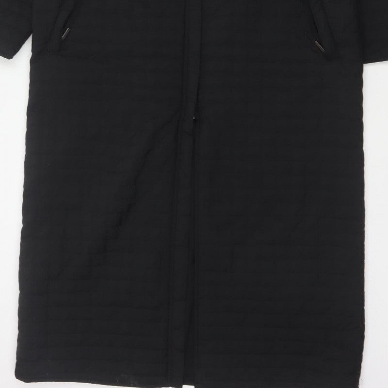 Dannimac Women’s Black M Long Puffer Coat Quilted Zip