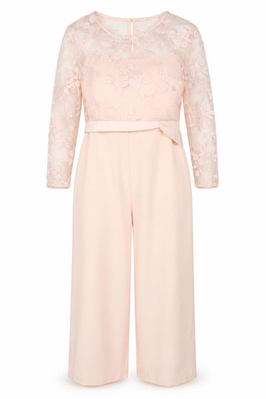 Coast Women Pink UK 10 Floral Embroidered Wide-Leg Occasion Jumpsuit