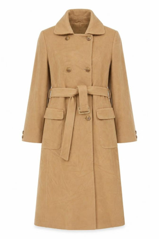 Monsoon Women’s Camel UK 14 Wool Cashmere Belted Long Overcoat